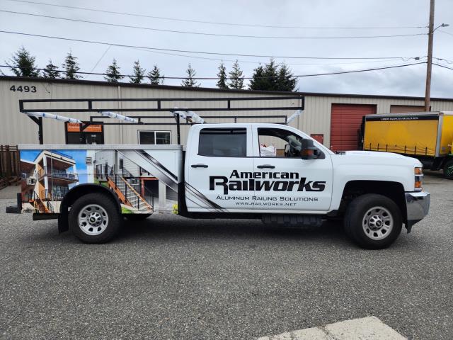 Invest in the strategic power of commercial fleet wraps! Here are couple utility trucks we wrapped for @americanrailworks using Avery Supercast 1105 from @fellers.seattle  .  .  .  #truckwraps #partialwrap #truckgraphics #marketing #smallbusiness #art #fleetwraps #vinylwrap #carwrap #customwrap #layednotsprayed #paintisdead #3m #averydennison #carwrapping #carsandcoffee #vinylwraps #vehiclewraps #vinyllabwraps #paintisdead #laidnotsprayed #carwraps #averydennison #printgraphics