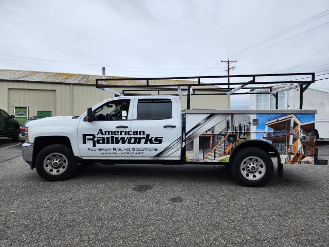 Invest in the strategic power of commercial fleet wraps! Here are couple utility trucks we wrapped for @americanrailworks using Avery Supercast 1105 from @fellers.seattle  .  .  .  #truckwraps #partialwrap #truckgraphics #marketing #smallbusiness #art #fleetwraps #vinylwrap #carwrap #customwrap #layednotsprayed #paintisdead #3m #averydennison #carwrapping #carsandcoffee #vinylwraps #vehiclewraps #vinyllabwraps #paintisdead #laidnotsprayed #carwraps #averydennison #printgraphics