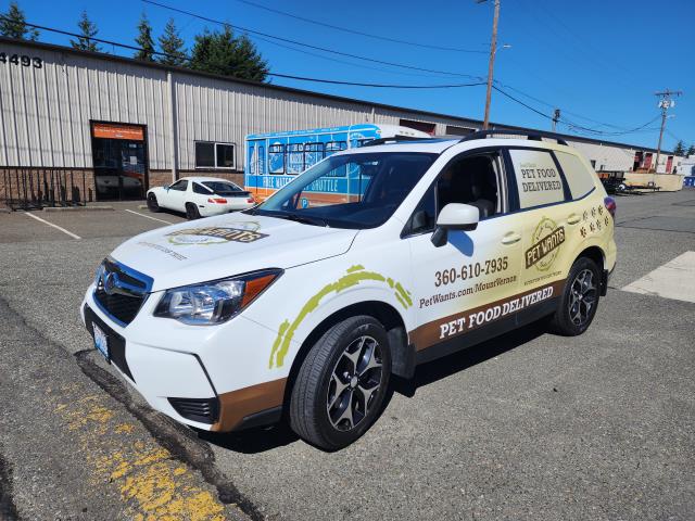 Boost your brand recognition and expand your reach while maintaining the aesthetic appeal of your fleet with professionally designed and installed vehicle wraps.    Here's a wrap we printed and installed for Pet Wants of Skagit County!  .  .  .  #vinylgraphics #vinylwraps #vehiclewraps #vinyllabwraps #vinylwrap #carwrap #customwrap #layednotsprayed #paintisdead #3m #averydennison #carwrapping #carsandcoffee #marketing #smallbusiness #art #fleetwraps #decals #stickers #carwraps #commercialwraps #vehiclewraps #businesswraps #smallbusiness
