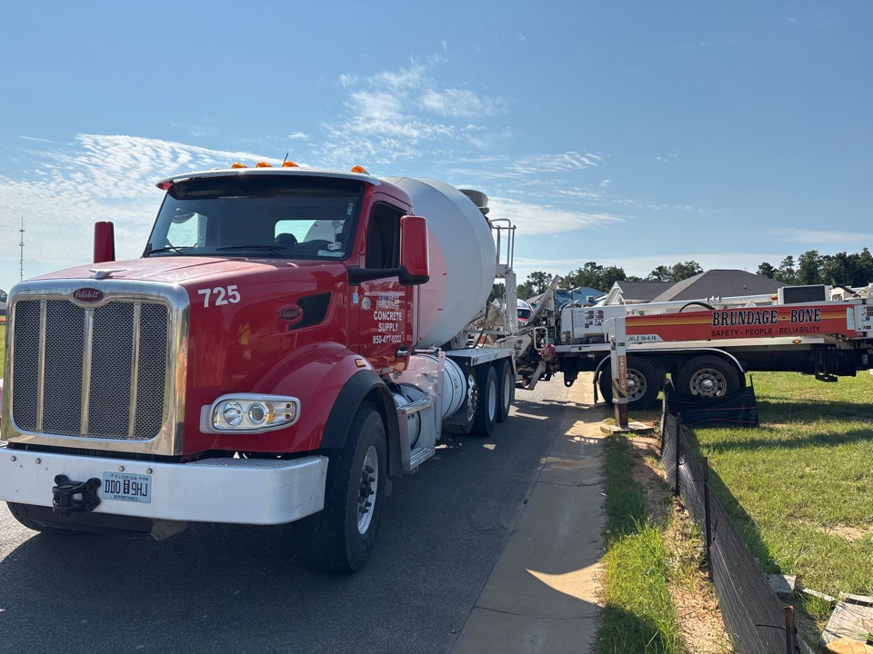 Foley, AL - Supplied concrete for footers on a new residential build for DR Horton. Conducted driver safety check on site. Foley, AL - Supplied concrete for footers on a new residential build for DR Horton. Conducted driver safety check on site.
