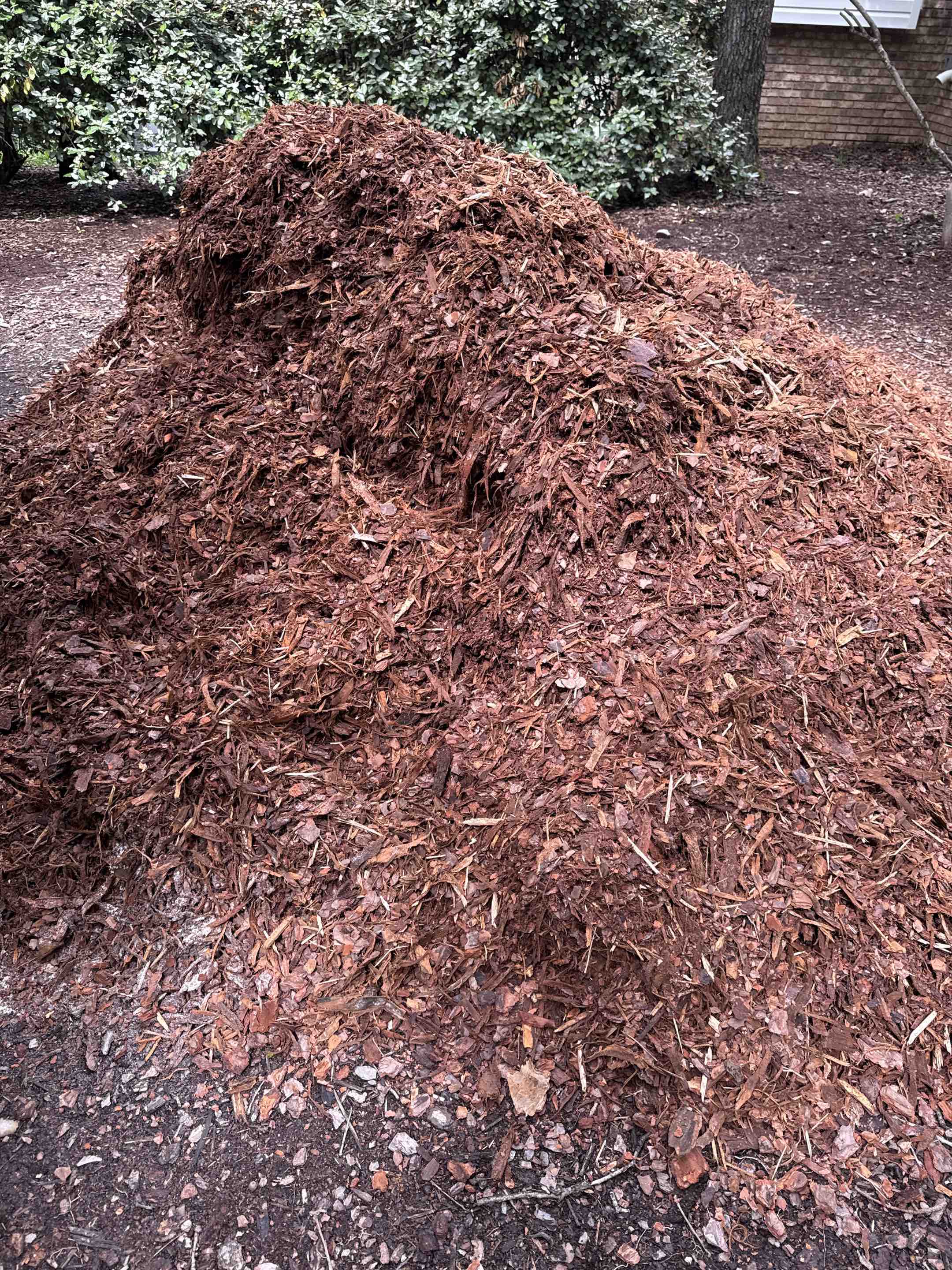 Shredded mulch delivered to Sterret 