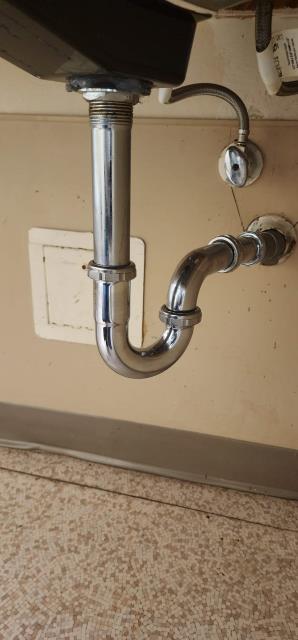 Plumbing maintenance completed at a long-term retirement home in Scarborough. Repaired a clogged staff dining room faucet water line and restored proper water flow. Replaced a leaking hot water shut-off valve at the staff dining room vanity. In Room, cleared a clogged vanity drain and replaced a damaged P-trap. All plumbing repairs were tested and verified for proper operation with no leaks.

Scarborough retirement home maintenance, long-term care plumbing repair, faucet water line cleaning, shut-off valve replacement, vanity drain unclogging, P-trap replacement, plumbing maintenance services, senior living facility repairs, commercial plumbing Scarborough, retirement home plumbing contractor.