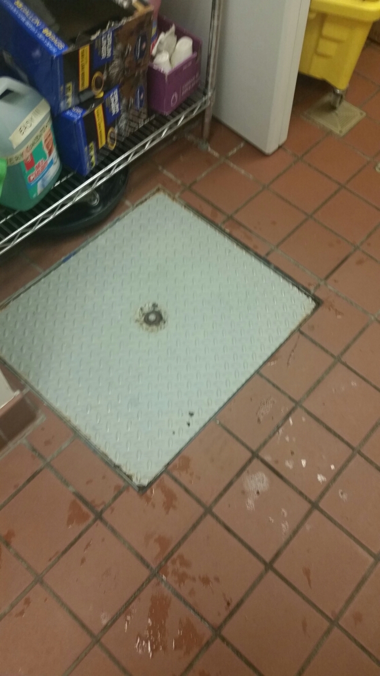 Pumped out grease trap