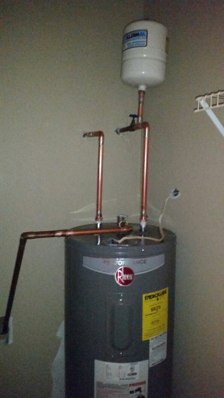 Replaced electric water heater