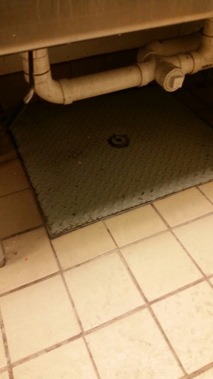 Pumped out grease trap