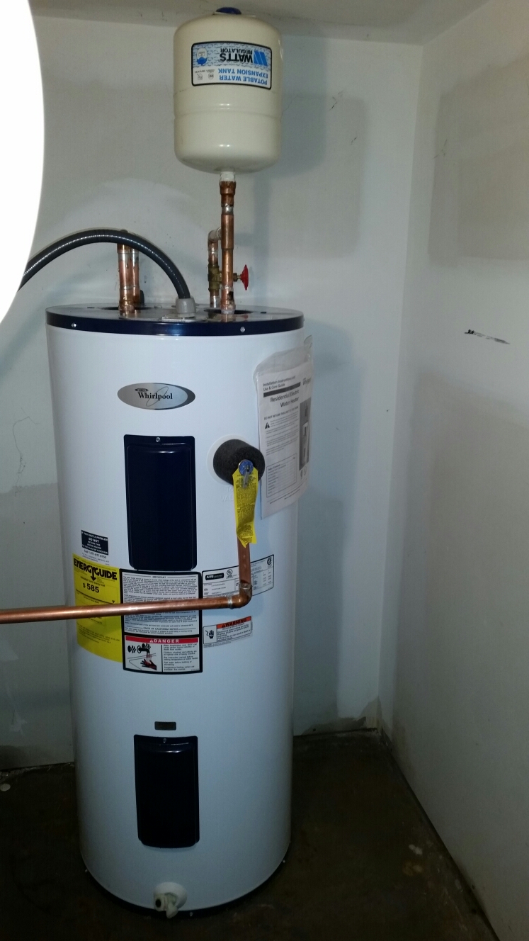 Replaced 50 gallon electric water heater