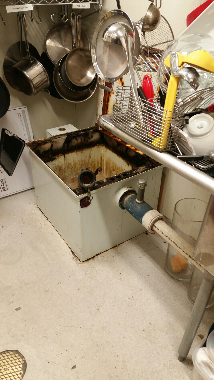 Pumped out grease trap