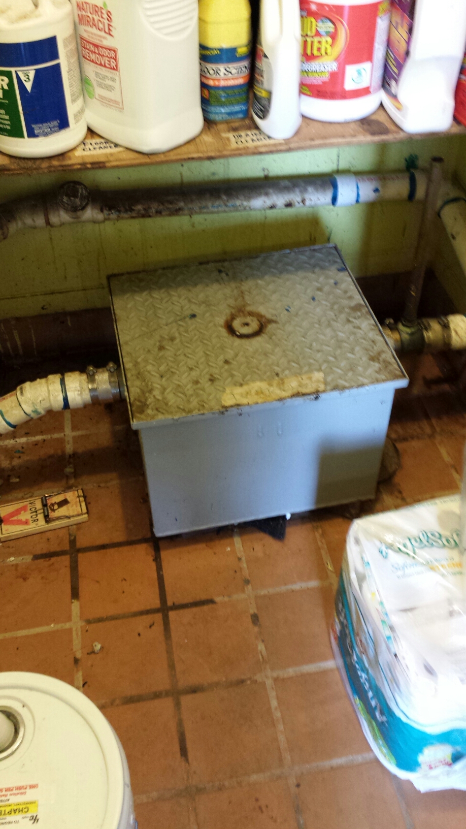 Pumped out grease trap