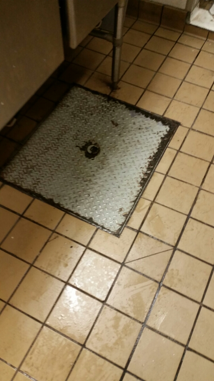 Pumped out grease trap