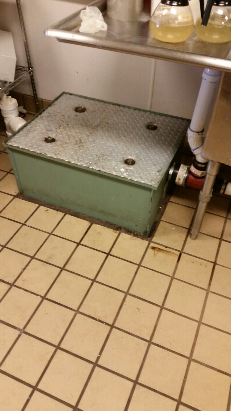 Pumped out grease trap
