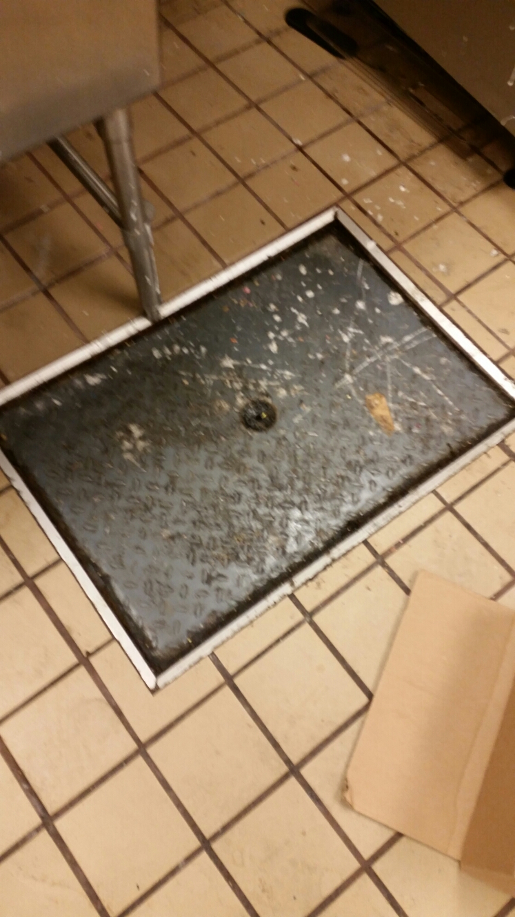 Pumped out grease trap