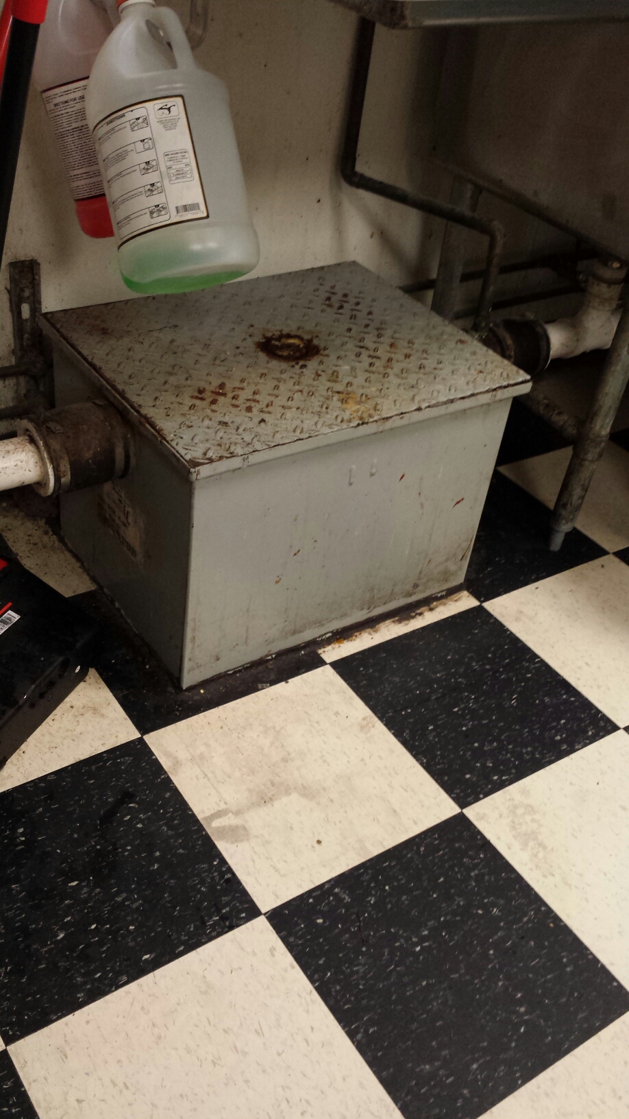 Pumped out grease trap