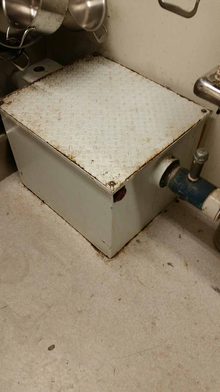 Pumped out grease trap