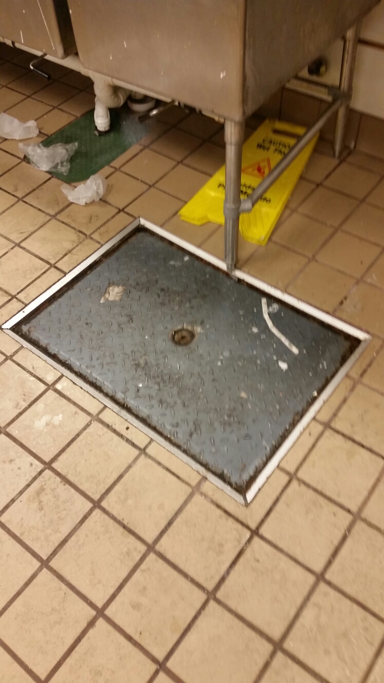 Pumped out grease trap