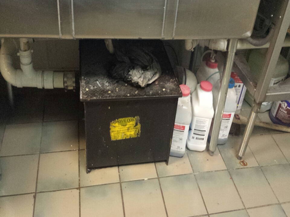 Pumped out grease trap