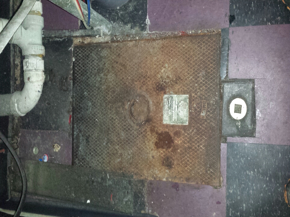 Pumped out grease trap