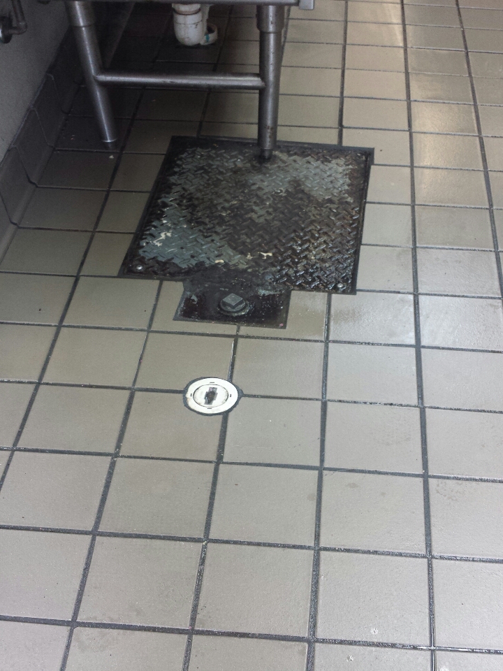 Pumped out grease trap