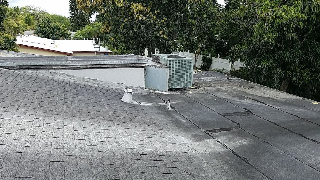 Shingle and flat re-roof estimate in Hollywood,FL Shingle and flat re-roof estimate in Hollywood,FL