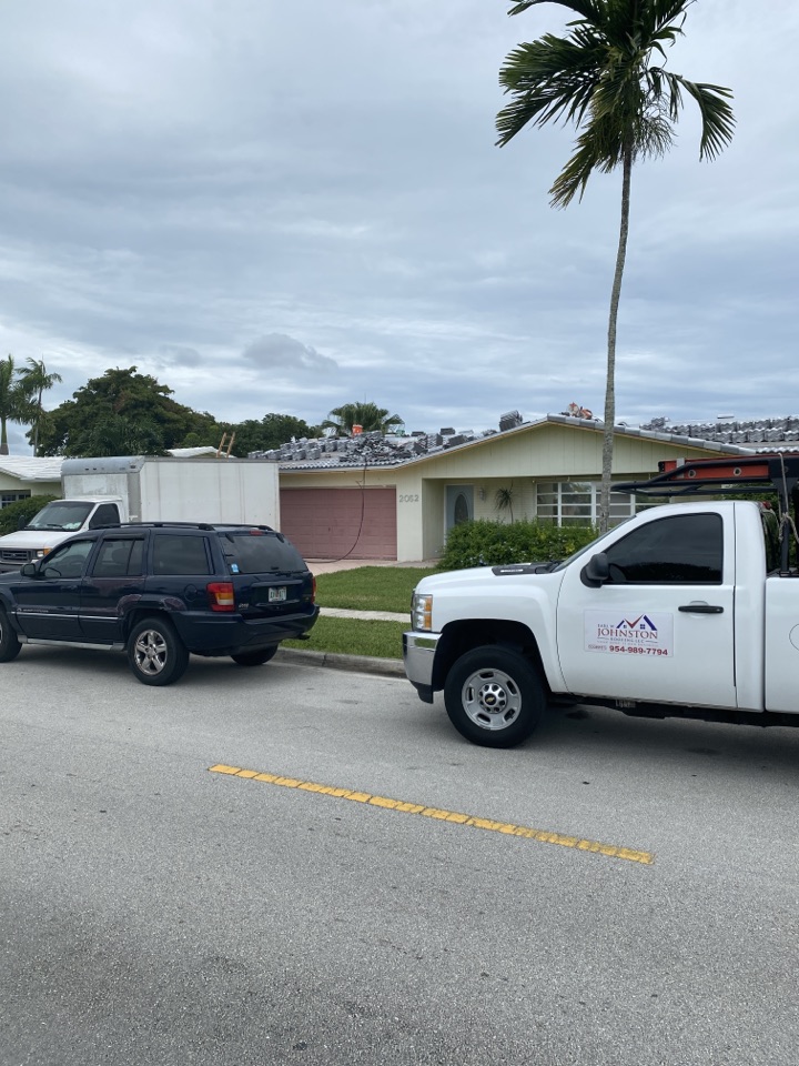 Margate, FL - Checking on a roof tile install in Margate Margate, FL - Checking on a roof tile install in Margate