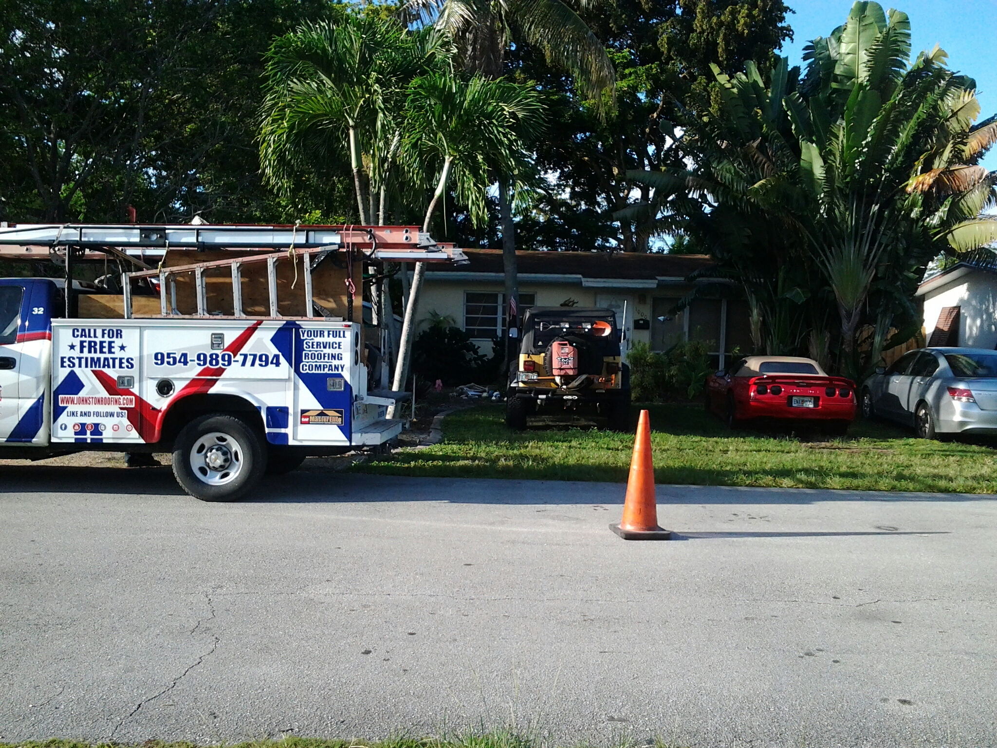 Tile roof repair in the city of fort Lauderdale fl this repair is being done by Earl w Johnston roofing company Jos? end Duane are you repair technicians Tile roof repair in the city of fort Lauderdale fl this repair is being done by Earl w Johnston roofing company Jos? end Duane are you repair technicians
