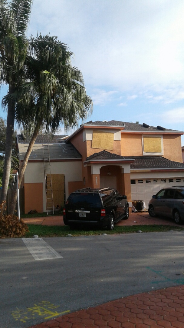 Hialeah, FL - #90 tile underlayment started by earl w Johnston roofing llc waiting for inspection Hialeah, FL - #90 tile underlayment started by earl w Johnston roofing llc waiting for inspection
