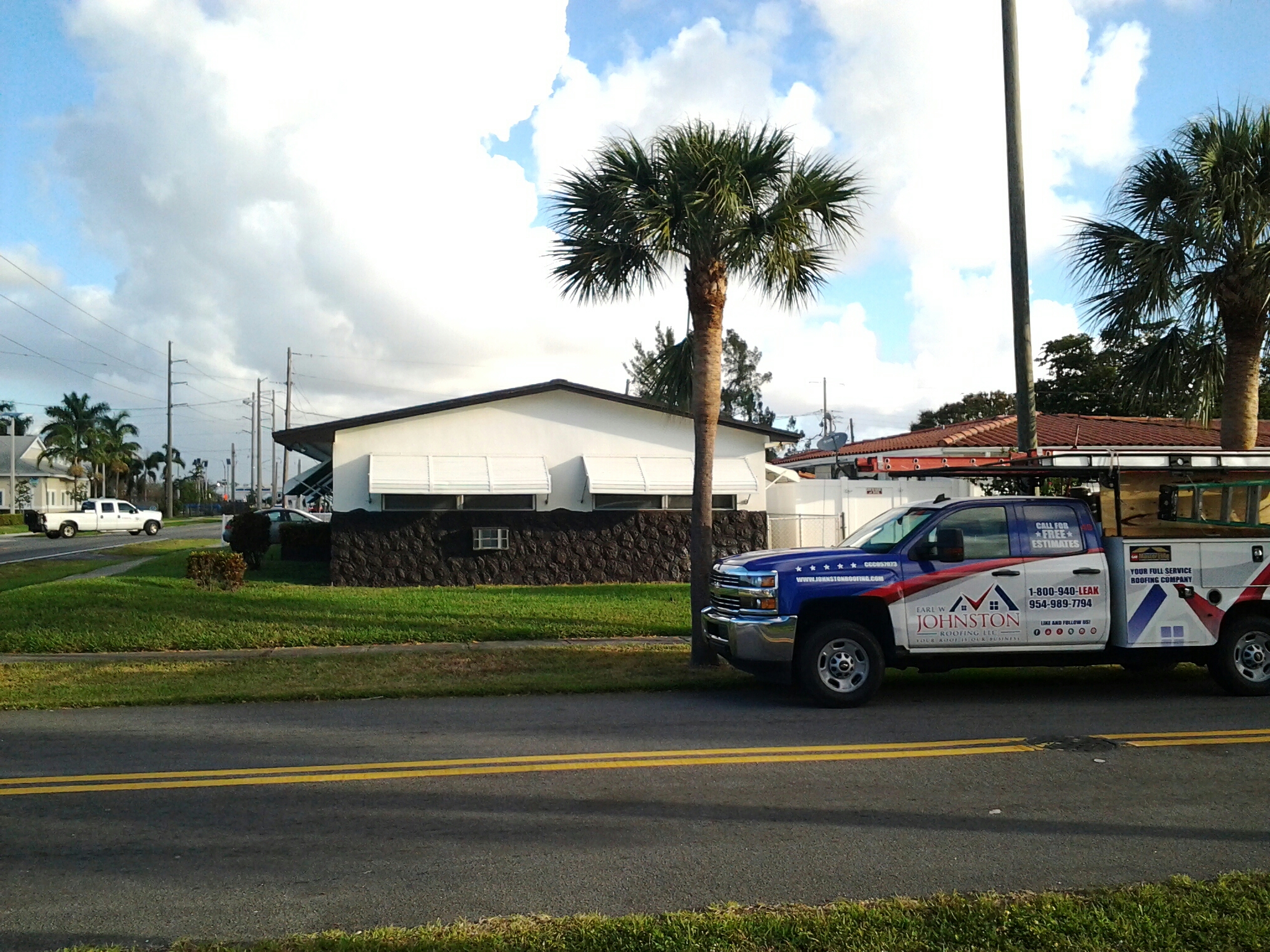 Dania Beach, FL - Shingles roof repair in the city of dania beach fl this repair is being done by Earl w Johnston roofing company Jos? end Duane are you repair technicians Dania Beach, FL - Shingles roof repair in the city of dania beach fl this repair is being done by Earl w Johnston roofing company Jos? end Duane are you repair technicians