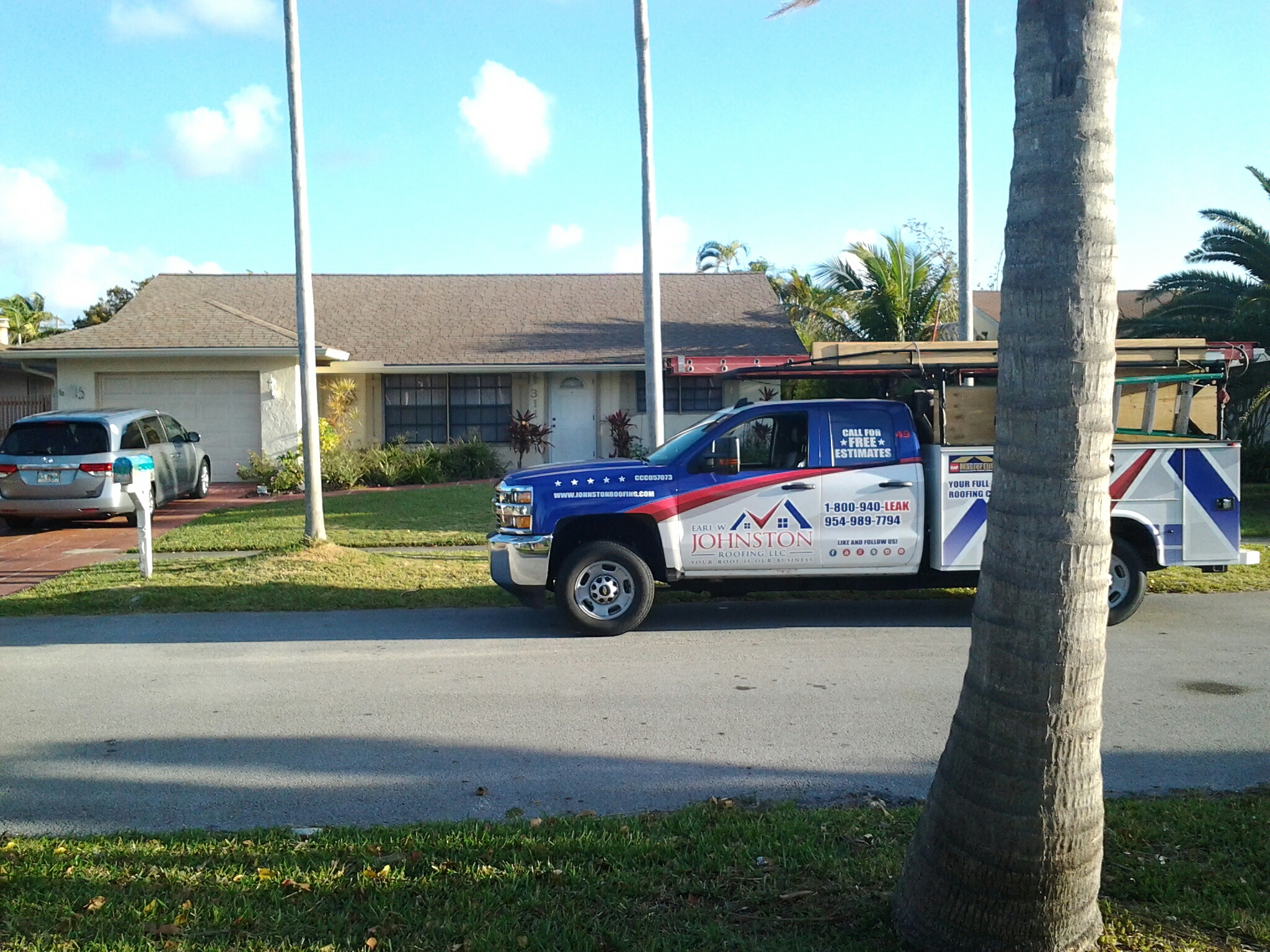 Dania Beach, FL - Shingles roof repair in the city of Dania beach fl this repair is being done by Earl w Johnston roofing company Jos? end Duane are you repair technicians Dania Beach, FL - Shingles roof repair in the city of Dania beach fl this repair is being done by Earl w Johnston roofing company Jos? end Duane are you repair technicians
