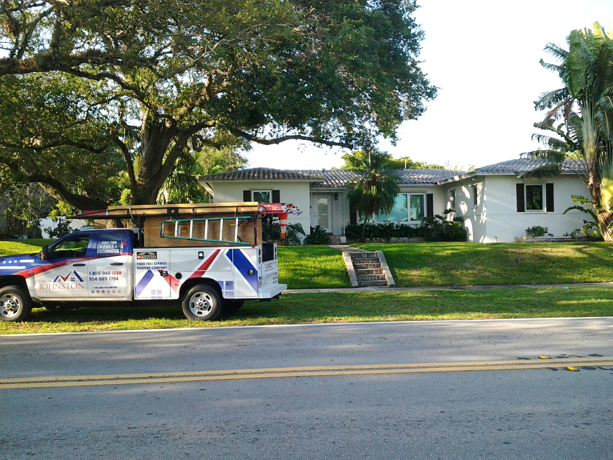 Miami Shores, FL - Tile roof repair in the city of miami shore fl this repair is being done by Earl w Johnston roofing company Jos? end Duane are you repair technicians Miami Shores, FL - Tile roof repair in the city of miami shore fl this repair is being done by Earl w Johnston roofing company Jos? end Duane are you repair technicians