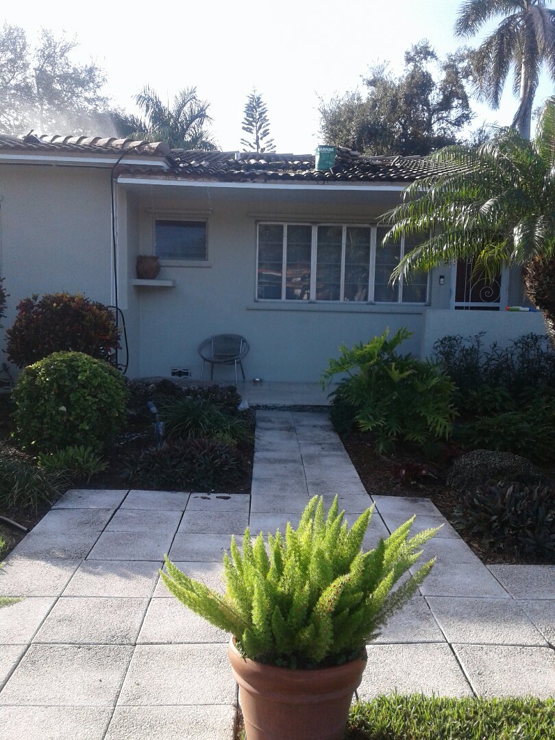 Miami Shores, FL - Roof tile repair in the city of Miami Shores Florida just repairs being done by Earl W. Johnston roofing company Tony and Regis are you a repair technician Miami Shores, FL - Roof tile repair in the city of Miami Shores Florida just repairs being done by Earl W. Johnston roofing company Tony and Regis are you a repair technician
