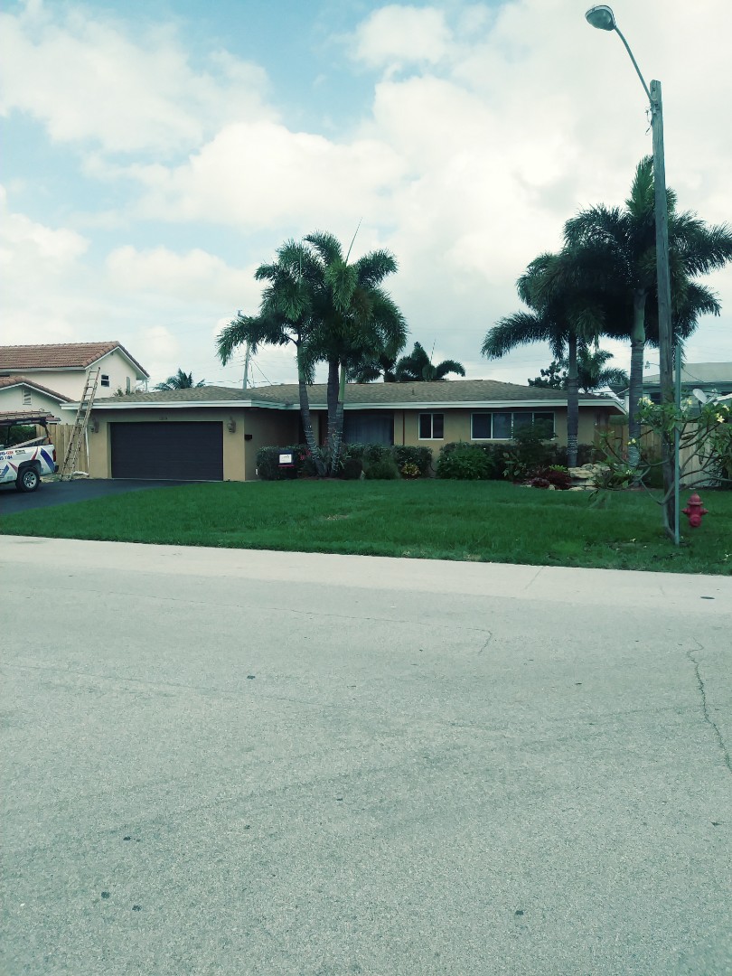 Pompano Beach, FL - Finished gaf timberline shingle and flat roof by earl w Johnston roofing llc Pompano Beach, FL - Finished gaf timberline shingle and flat roof by earl w Johnston roofing llc