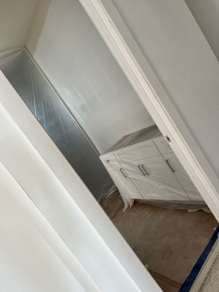 Getting all prepped out to spray trim on this new build with Premier Painting And Coating call for your free estimate (827)440-9393 drywall repairs, stucco, repairs, interior, exterior residential, or commercial painting 