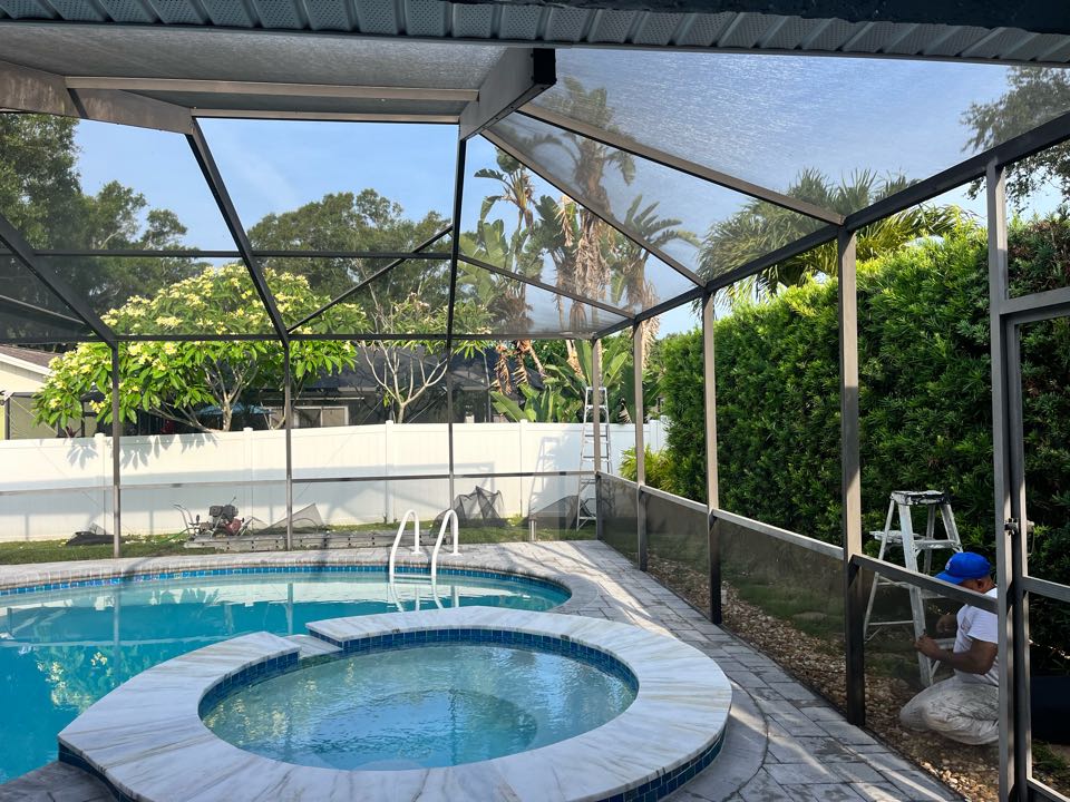 Prepping this birdcage for a fresh coat of paint with Premier Painting and Coating call for your free estimate (727)440-9393 drywall repairs, stucco repairs, interior, exterior residential commercial, and cabinetry painting