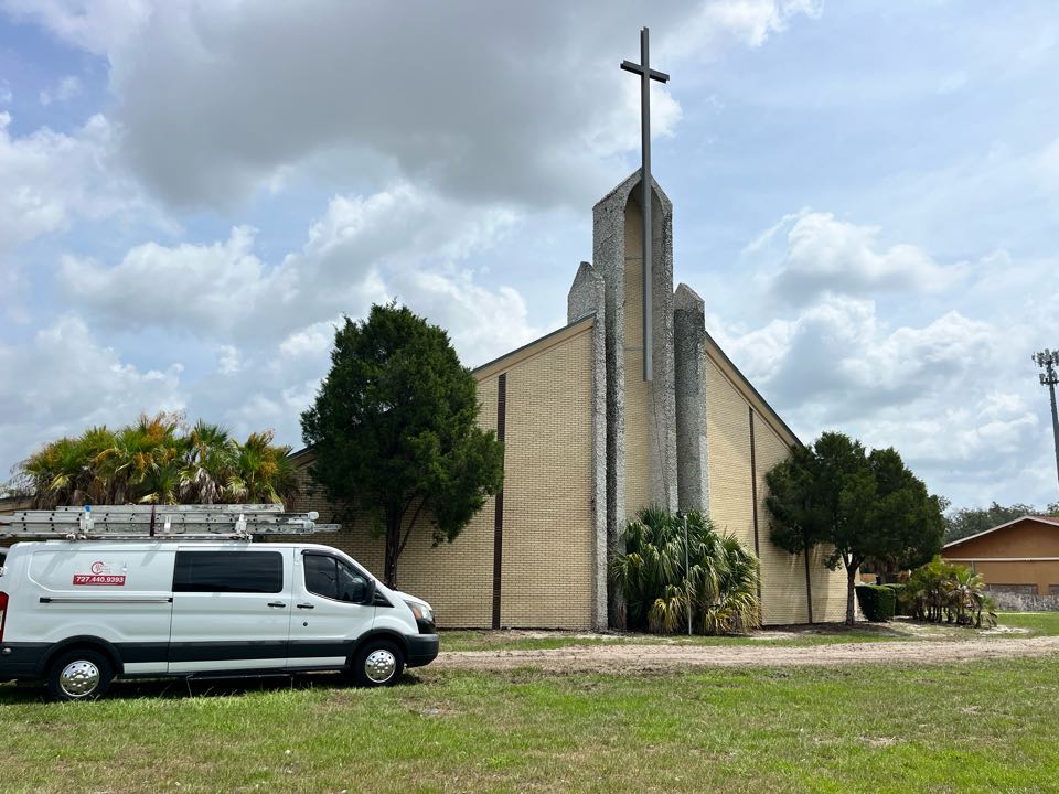 Beautiful day prepping this one out with Premier Painting and Coating call for your free estimate (727)440-9393 drywall repairs, stucco repairs, interior, exterior residential commercial, and cabinetry painting