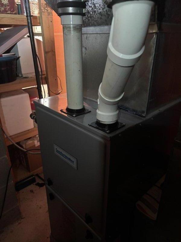 Performed scheduled maintenance on customer's furnace. Identified dirty furnace condition requiring thorough cleaning. Replaced air filter with new 16x20x1 filter. System now operating correctly after cleaning and service.