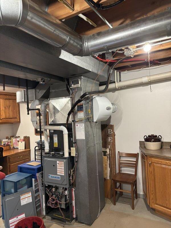 Performed monthly furnace maintenance under CCC Premium prepaid service plan. Completed thorough inspection of residential furnace system including connected ductwork, exhaust ventilation, and filtration components. All systems functioning properly; replaced 16x25x1 filter and recommended continuing regular maintenance schedule.