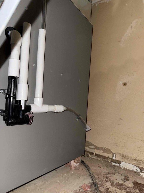 Successfully installed a new Lennox EL297E 90K BTU furnace to resolve no-heat condition. System includes properly configured PVC exhaust venting and all necessary ductwork connections. Complete installation verified with operational testing to ensure proper functionality.