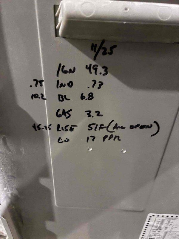 Wales, WI - Performed annual maintenance service on Carrier furnace under existing service agreement. Inspected heat exchanger (replaced previous year) and found unit in good operating condition. Completed standard maintenance procedures and documented system readings including combustion analysis (CO 17 PPM), gas pressure (3.2), and blower measurements. Wales, WI - Performed annual maintenance service on Carrier furnace under existing service agreement. Inspected heat exchanger (replaced previous year) and found unit in good operating condition. Completed standard maintenance procedures and documented system readings including combustion analysis (CO 17 PPM), gas pressure (3.2), and blower measurements.