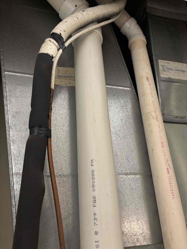 Responded to customer complaint of furnace running continuously without producing heat. Diagnostic inspection revealed failed pressure switches, preventing proper system operation. Visual inspection of furnace installation in utility closet and associated ventilation components confirmed issues. Customer was provided quotation for complete system replacement as repair was not economically viable.