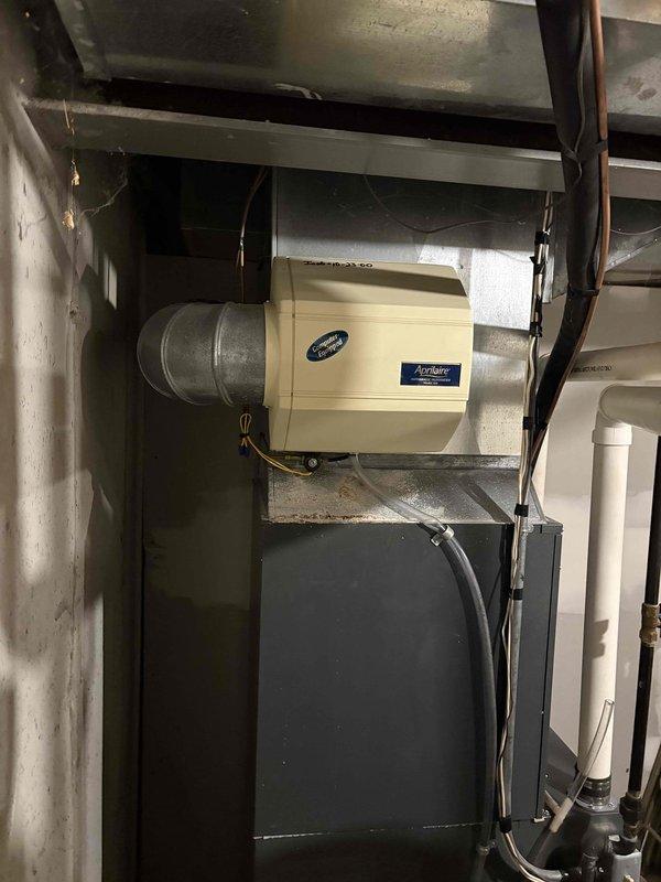 Completed annual maintenance service on Daikin furnace system per CCC Quality Plan agreement. Replaced failed inducer motor under parts warranty and installed new 16x25x5 filter. Addressed drainage issues by installing new drain hose. System includes Carrier AirCare humidifier. Recommended follow-up inspection of inducer boot and tubing to check for additional debris.