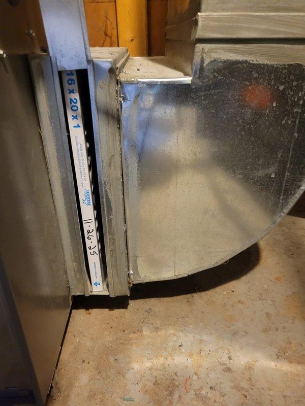 Completed full HVAC system replacement with installation of EL297E 45K Furnace, ML13KC1 1.5 Ton condenser unit, and 24B-71 cased coil. Added new condensate pump and retrieved two space heaters from the residence. System was properly connected to existing ductwork with appropriate filter installation (16 x 20 x 1).