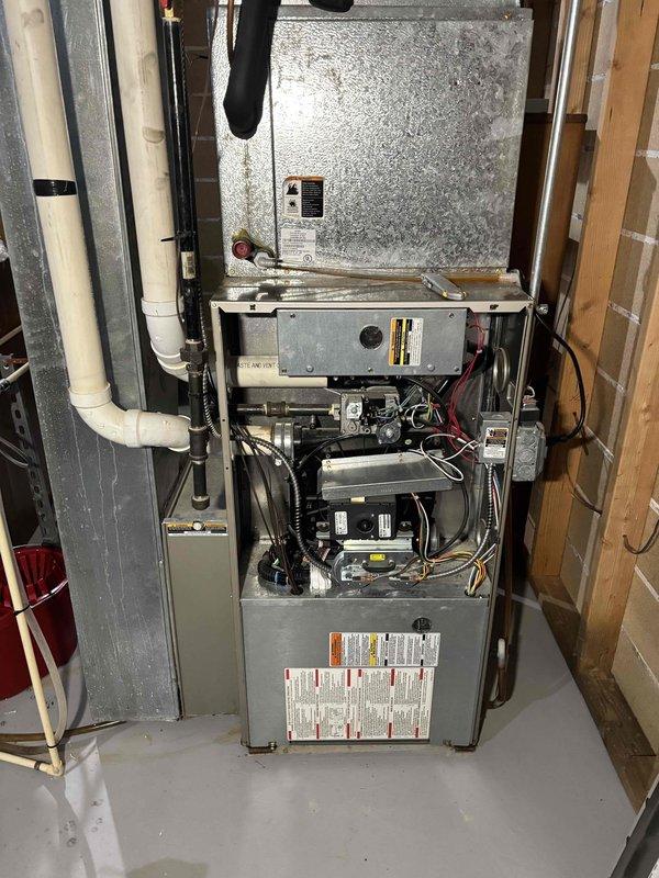 Diagnosed no-heat complaint on aging furnace system; inspection revealed failed heat exchangers making unit unsafe for continued operation. Provided customer with replacement options and thoroughly explained safety concerns associated with compromised heat exchangers.
