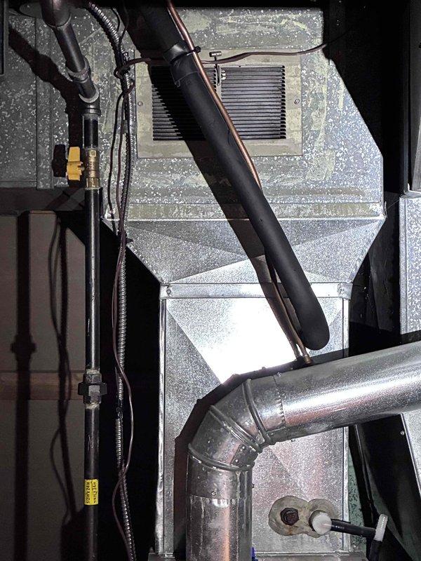 Diagnosed no heat condition on Lennox furnace, identified extremely dirty flame sensor as root cause. Cleaned and replaced flame sensor, restoring proper operation. Recommended annual maintenance to evaluate overall furnace condition and prevent future issues.