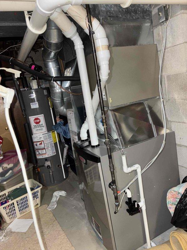 Responded to no heat call for Lennox furnace in utility room. Discovered furnace was tripping on high temperature limit due to customer-installed filter still wrapped in plastic, causing restricted airflow. Removed plastic wrapping from filter, purged excess heat from system by running fan only, then verified proper operation with test heat cycle. System functioning normally upon completion.