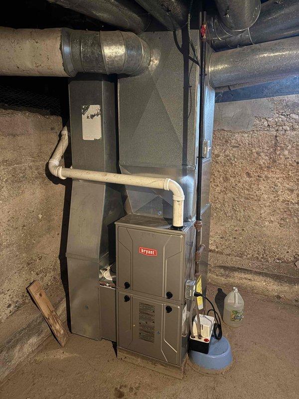 Performed service on Bryant furnace with customer complaint of insufficient heat following previous motor installation. Diagnostic inspection revealed intermittent heating issues caused by incorrect gas pressure settings and restricted airflow due to dirty filter. Adjusted gas pressure to manufacturer specifications and replaced filter to restore proper system operation and heat output.