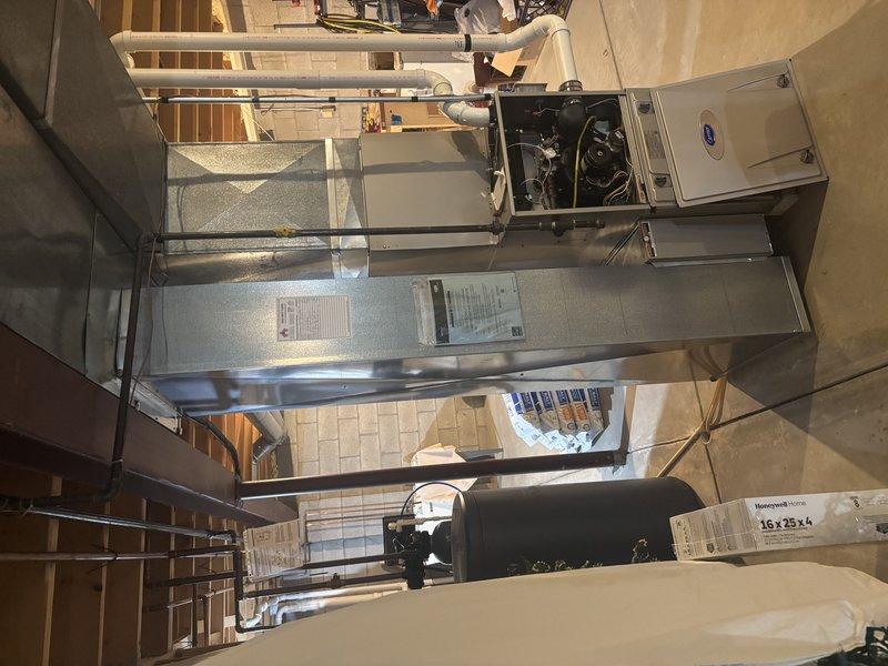 Performed annual furnace clean and check under Quality Plan service agreement. Inspected system components including PVC ventilation, ductwork, electrical connections, and condensate drainage. Customer maintains their own filters. All components functioning properly at time of service; recommended continuing regular maintenance.