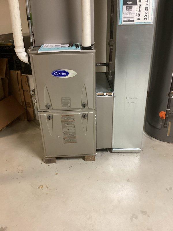 North Prairie, WI - Performed scheduled prepaid maintenance service on Carrier furnace under CCC Premium Plan. Conducted regular cleaning and replaced 20x25x4 filter (#35). Equipment inspection showed furnace in good working condition with no issues identified. North Prairie, WI - Performed scheduled prepaid maintenance service on Carrier furnace under CCC Premium Plan. Conducted regular cleaning and replaced 20x25x4 filter (#35). Equipment inspection showed furnace in good working condition with no issues identified.