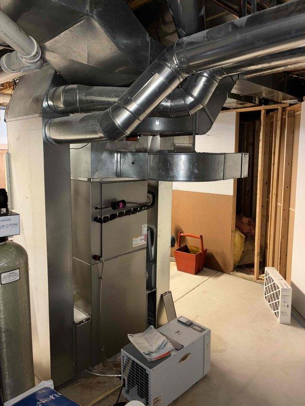 Diagnosed and resolved heating issue where furnace was not reaching setpoint temperature due to heavily clogged filters. Replaced both filters, which were restricting proper airflow and causing the unit to trip high-temperature limit switch. Post-repair testing confirmed system now operating within normal parameters with proper airflow restored.