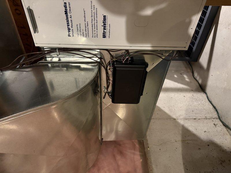 Successfully installed Lennox SLP99 135K BTU high-efficiency furnace in crawl space with new zoning system and wireless thermostats. Reused existing media filter and return, while replacing the cellular core PVC back venting (3" diameter, 22 ft). System was fully tested and verified operational with proper electrical connections completed by on-site electrician.