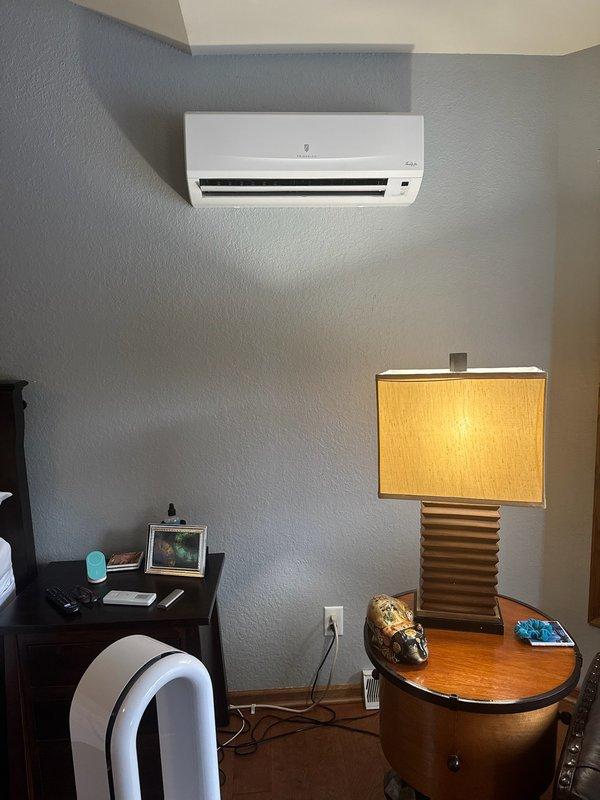 Completed annual maintenance service on Friedrich ductless mini-split system under CCC Quality Plan. Performed standard inspection and cleaning procedures on the wall-mounted indoor unit. System functioning properly with no issues identified. Replaced 20x25x4 air filter as part of scheduled preventative maintenance.