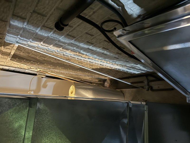 Completed installation of ML196 70K furnace, reusing existing drop, media cabinet, PVC venting (32ft with 5 90-degree elbows), and 40ft refrigeration lines. Connected drainage to floor drain in open ceiling basement. Existing humidifier was left in place per customer preference. All connections properly secured and system tested for operation in 1620 square foot residence.